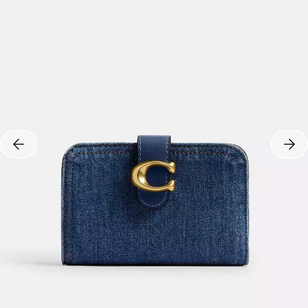 NWT💙Coach Women Denim Tabby Medium Wallet Deep Blue CAN58 Gift Idea - Picture 5 of 5